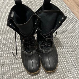Black LLBean duck boots women’s size 8